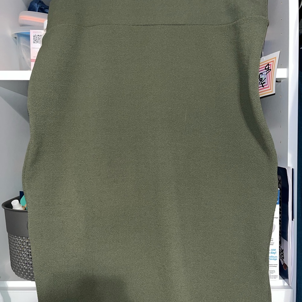 Olive Green LulaRoe Cassie Pencil Skirt